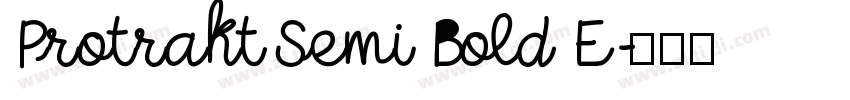 Protrakt Semi Bold E字体转换 Protrakt Semi Bold E字体转换